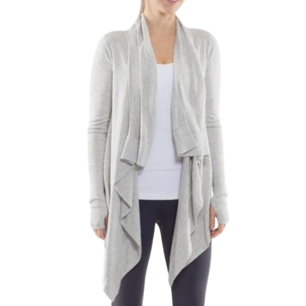 Lululemon Light Grey Wrap Sweater Medium